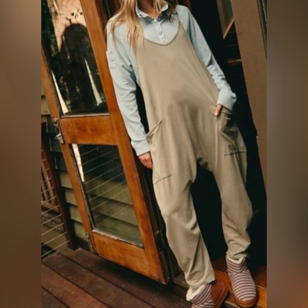 NWT Free People FP Movement Hot Shot Onesie - Large - Sage Stone